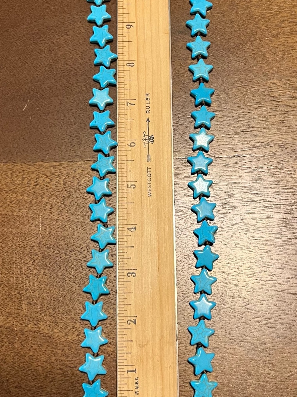 Turquoise Star Bead Necklace - Picture 2 of 3